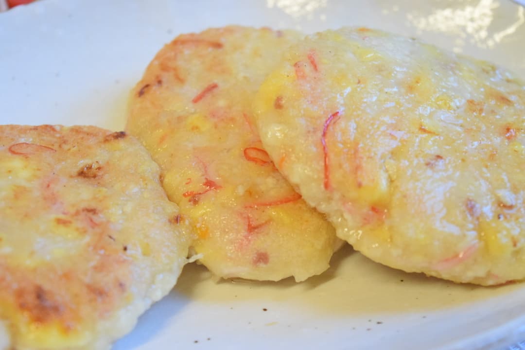 ミートオムレツと豆腐のお焼きの完成写真