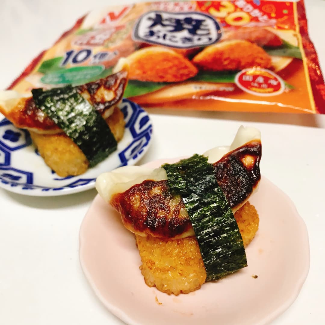 餃子焼おにぎりの完成写真