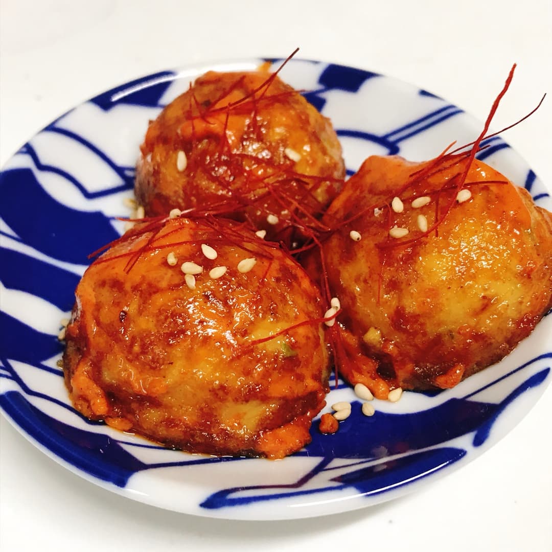 たこ焼きコチュジャンマヨネーズの完成写真