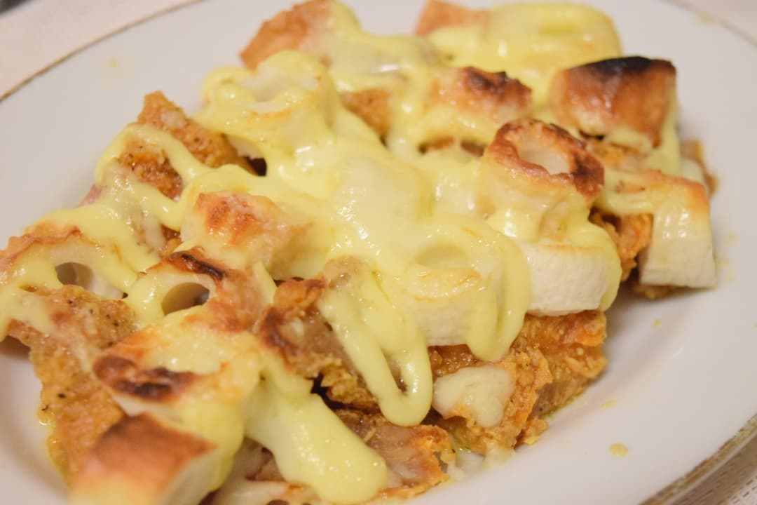 フライドチキンのちくわマヨ焼きの完成写真