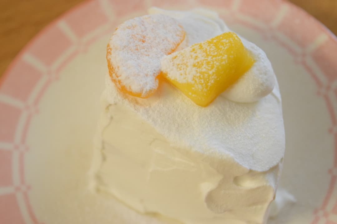 アップルマンゴーのショートケーキ風の完成写真