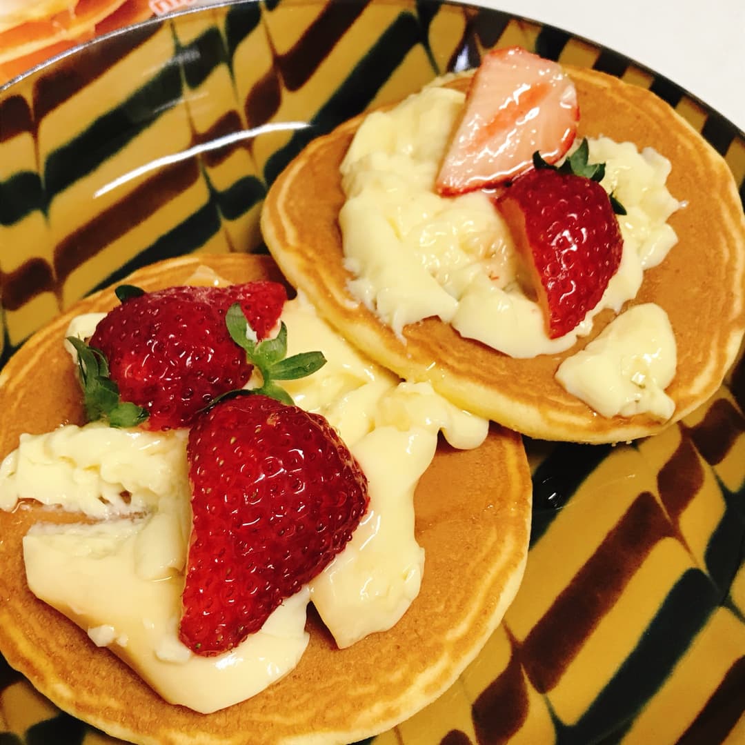 ホットケーキカスタードプリンの完成写真