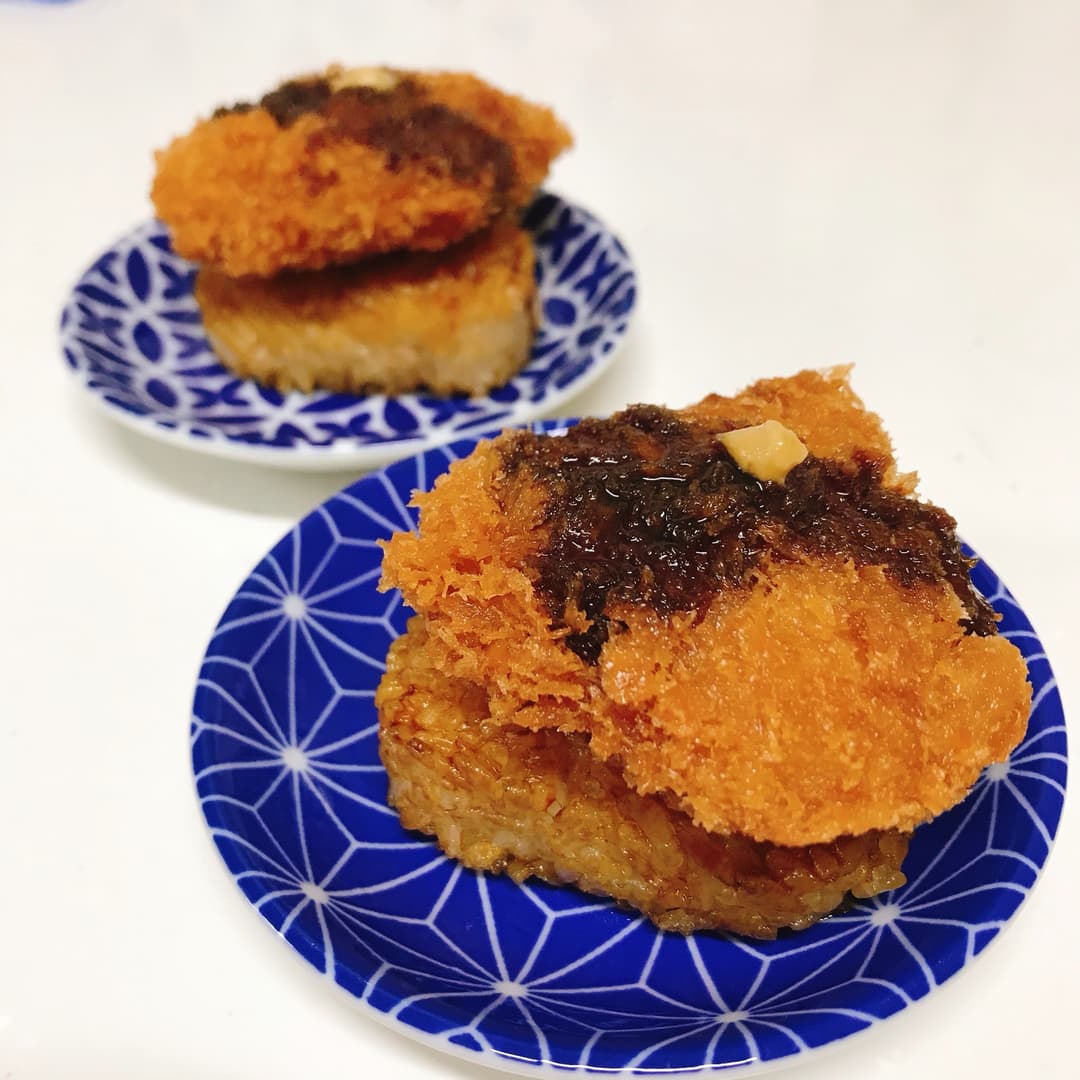 豚カツ焼おにぎりの完成写真