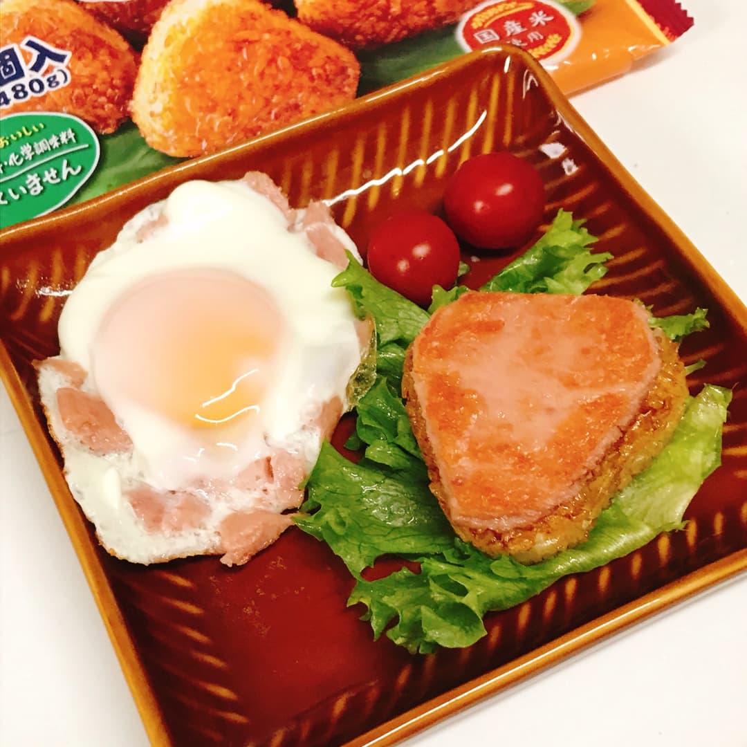 スパム焼おにぎりの完成写真