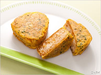 大きな大きな焼きおにぎりのピカタの完成写真