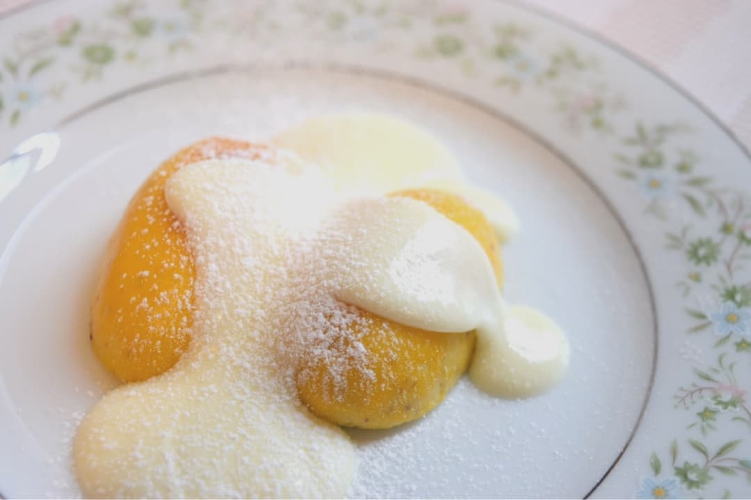 スイートポテトのホワイトチョコがけの完成写真