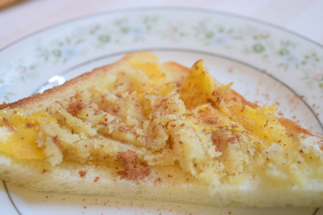 シナモンスイートポテトトーストの完成写真