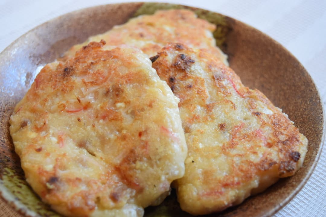 牛カルビマヨのもちもち豆腐焼きの完成写真