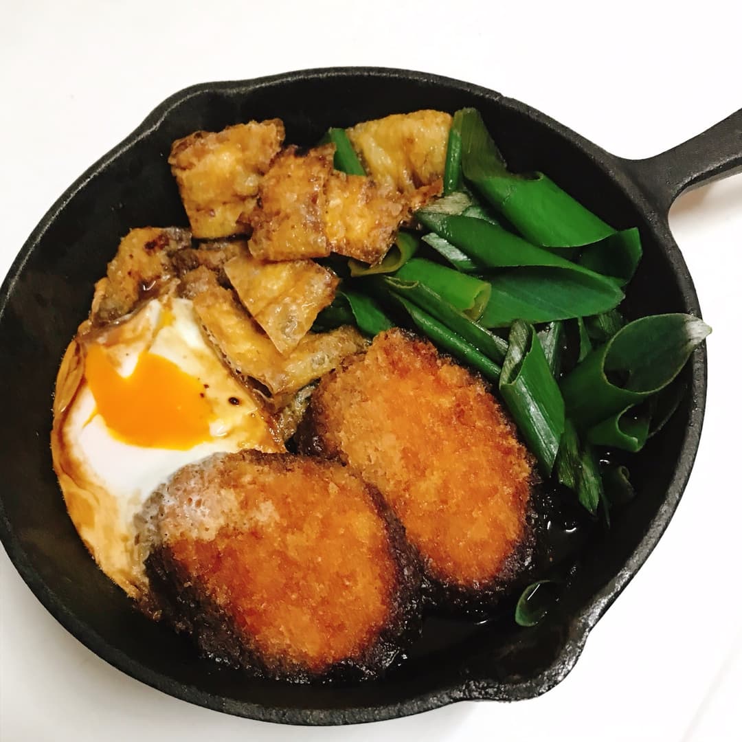 四元豚ロースかつの味噌煮の完成写真
