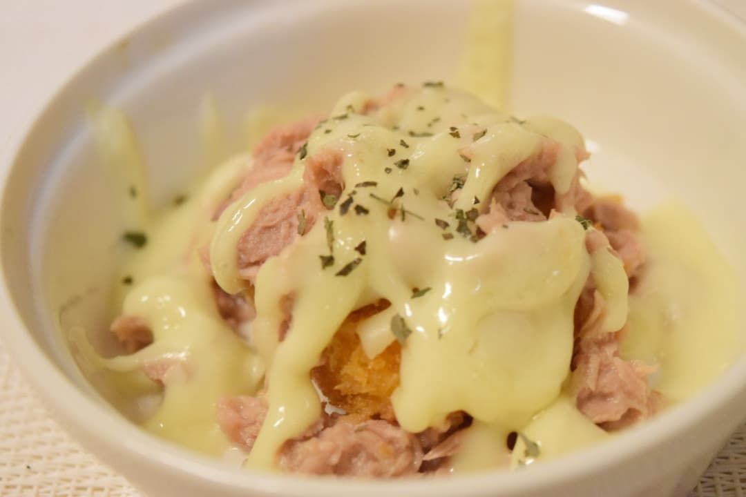 黒豚かつのツナチーズ焼きの完成写真