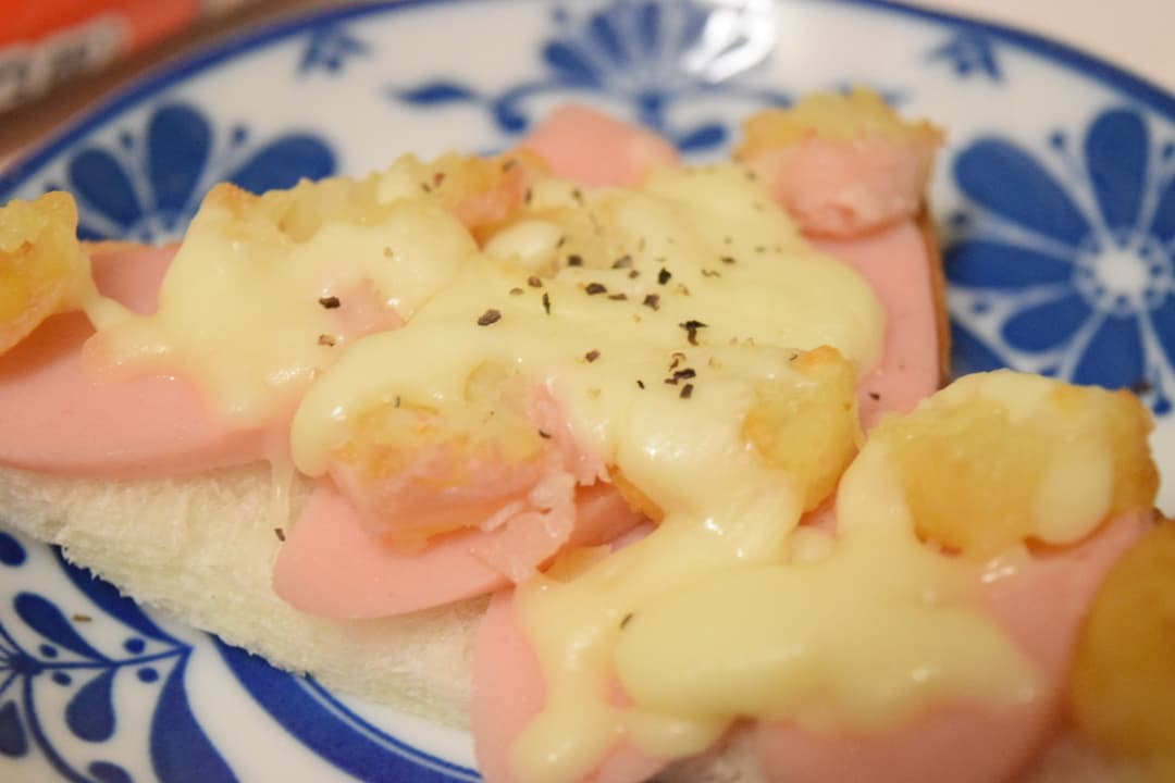 ベーコンポテトトーストの完成写真