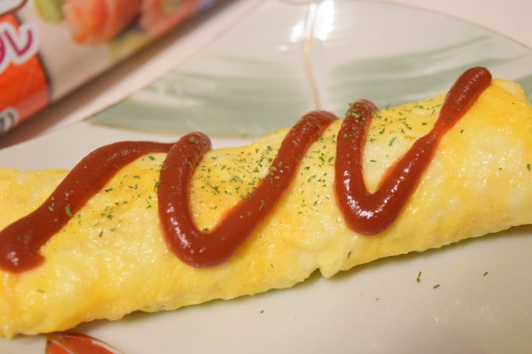 鶏肉野菜巻の卵焼きの完成写真