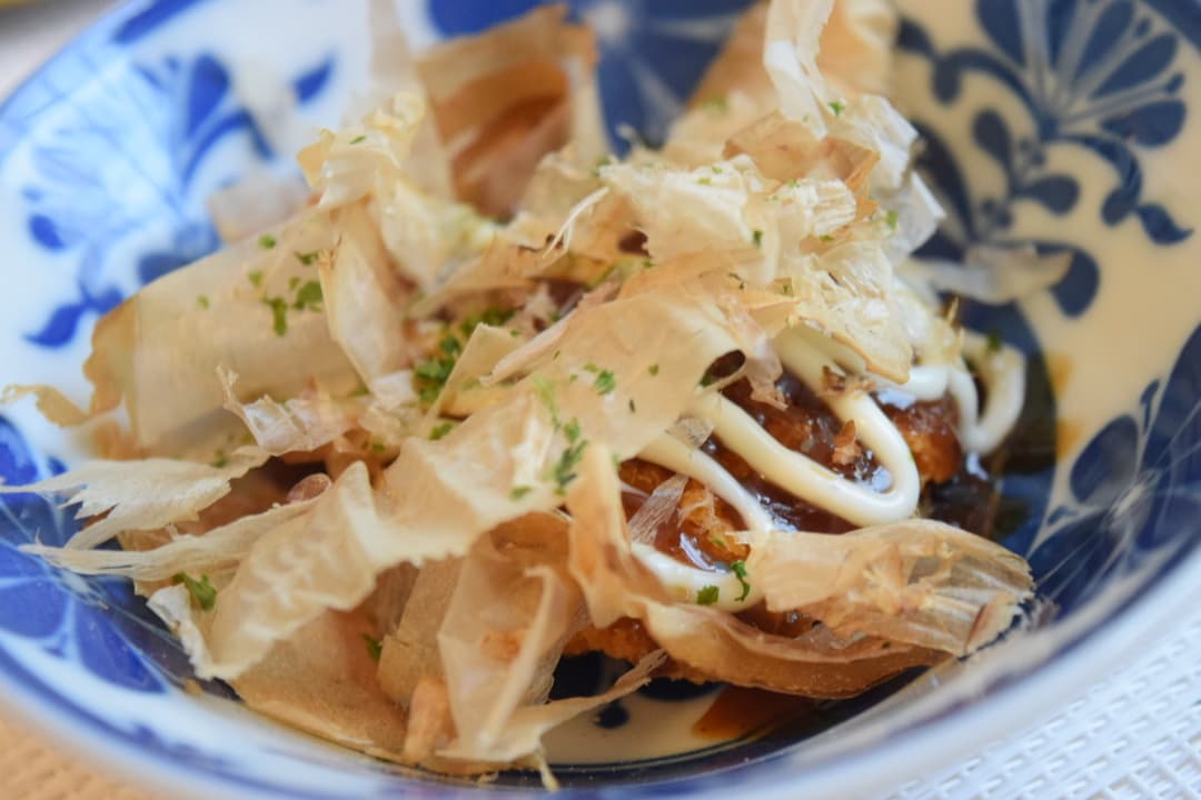黒豚とんかつのお好み焼き風の完成写真