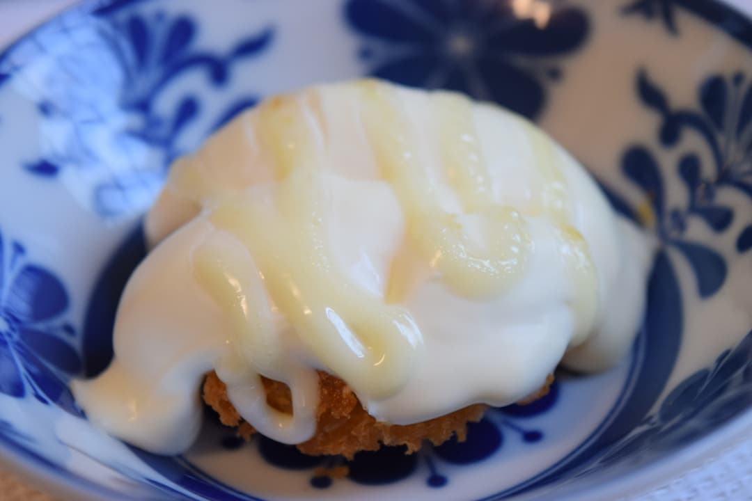 黒豚とんかつのクリームチーズ焼きの完成写真
