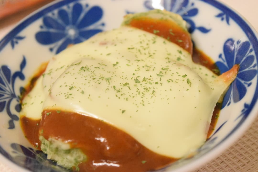チーズちくわのハヤシ焼きの完成写真