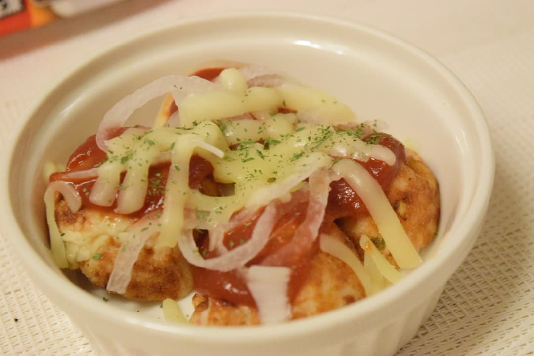 ピザ風たこ焼きの完成写真