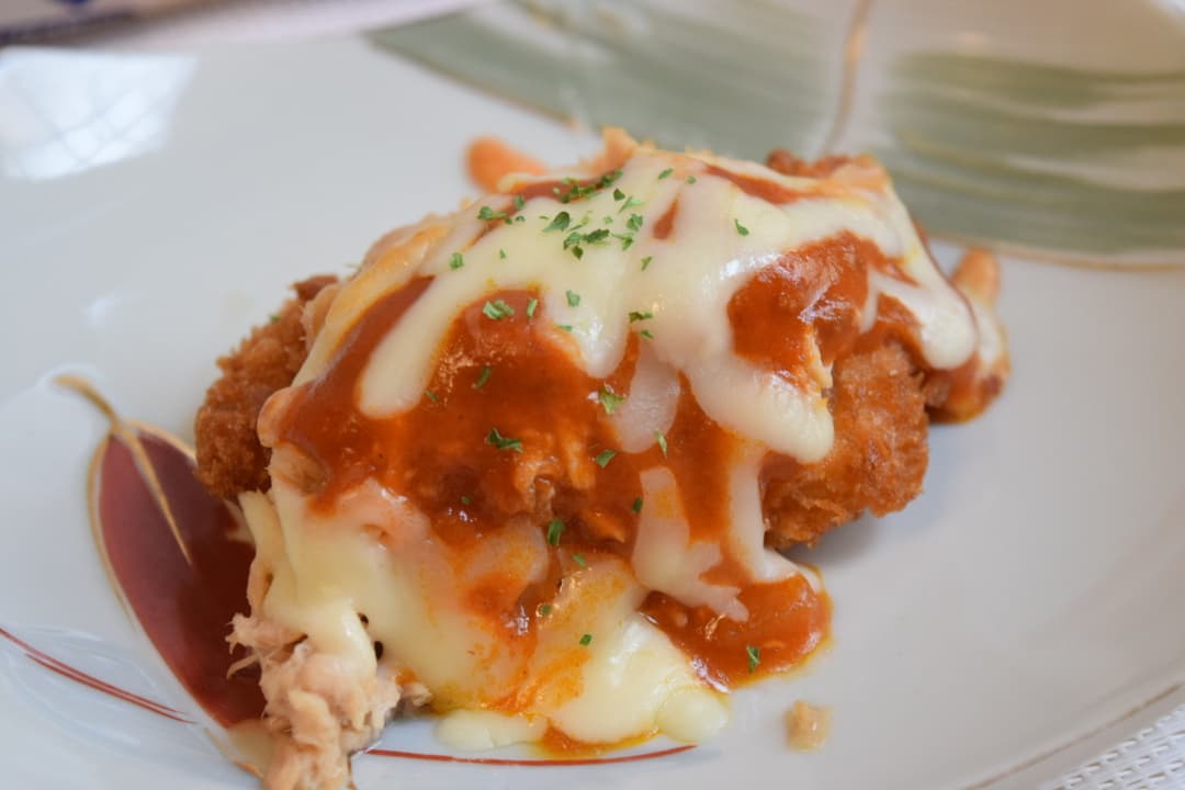 白身魚フライのツナミートソース焼きの完成写真