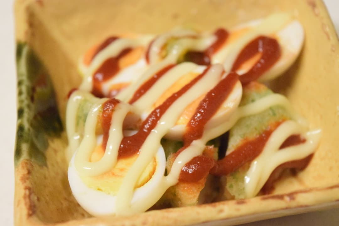 磯辺揚げのケチャップ焼きの完成写真
