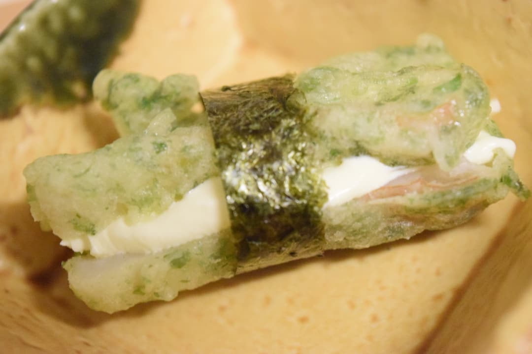 磯辺揚げのクリームチーズサンドの完成写真