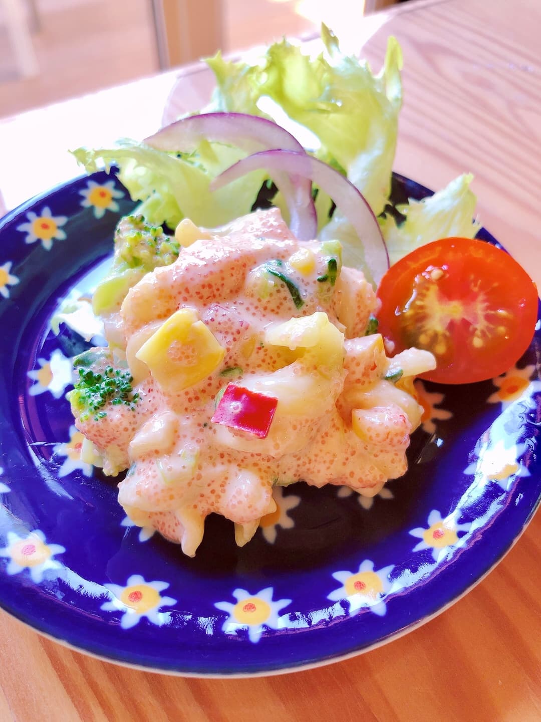 野菜ソテーの明太マヨサラダの完成写真