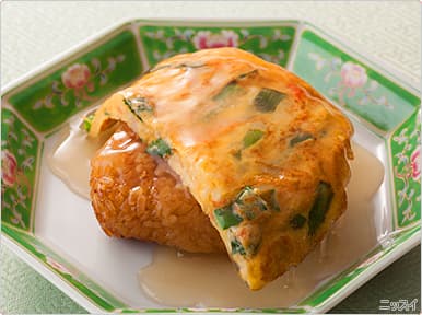 焼きおにぎりの天津飯の完成写真