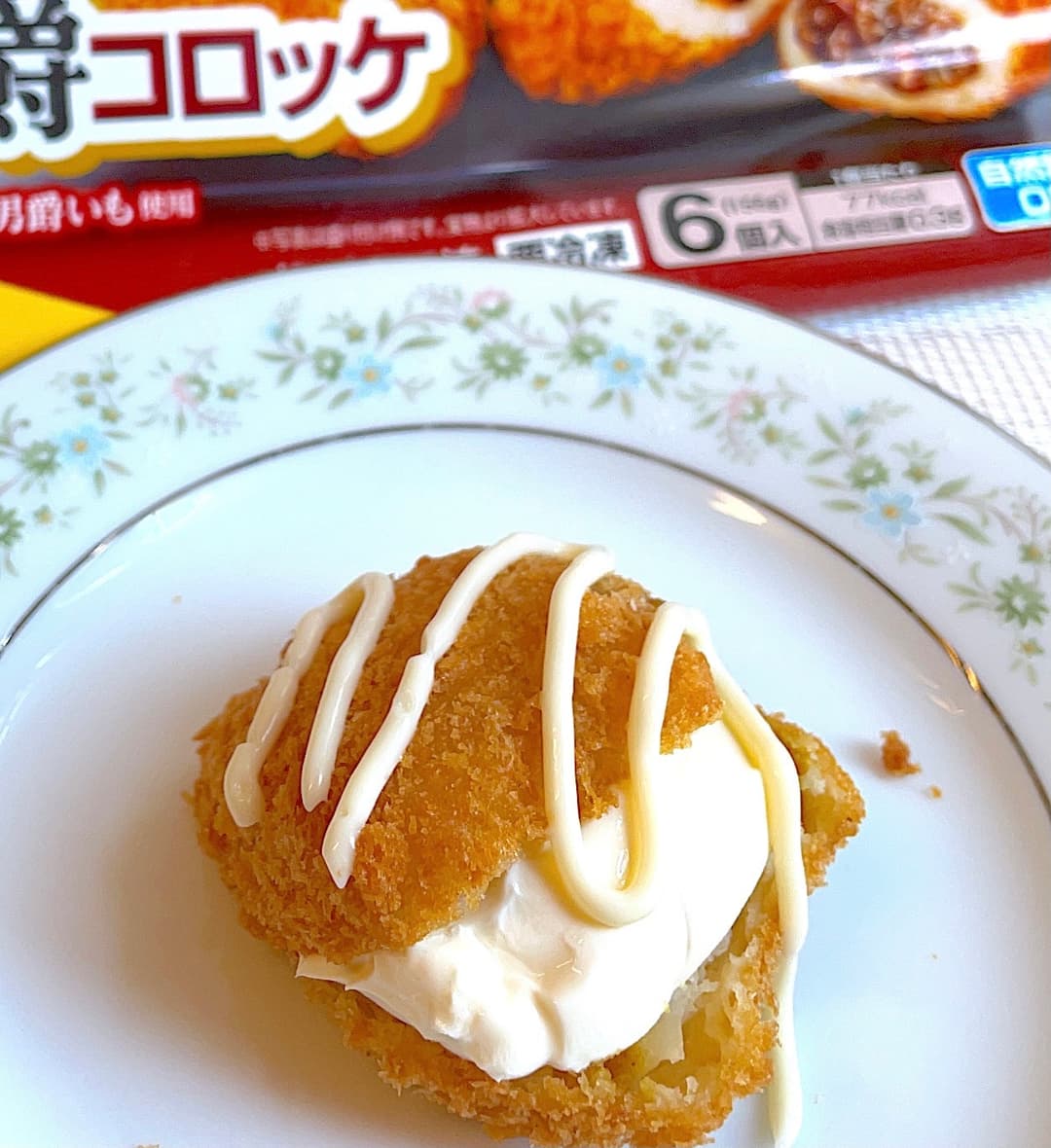 カレーコロッケのクリームチーズサンドの完成写真