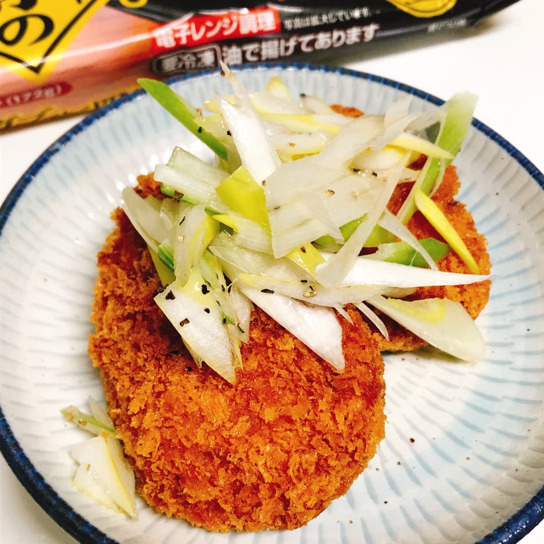 ねぎがけ四元豚ロースかつの完成写真