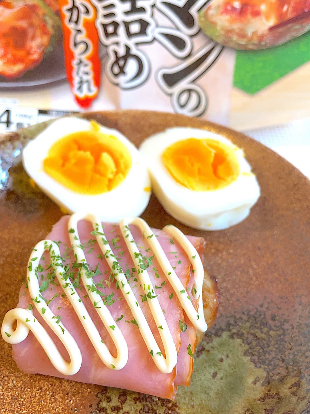 ピーマンの肉詰めのベーコンマヨ巻きの完成写真