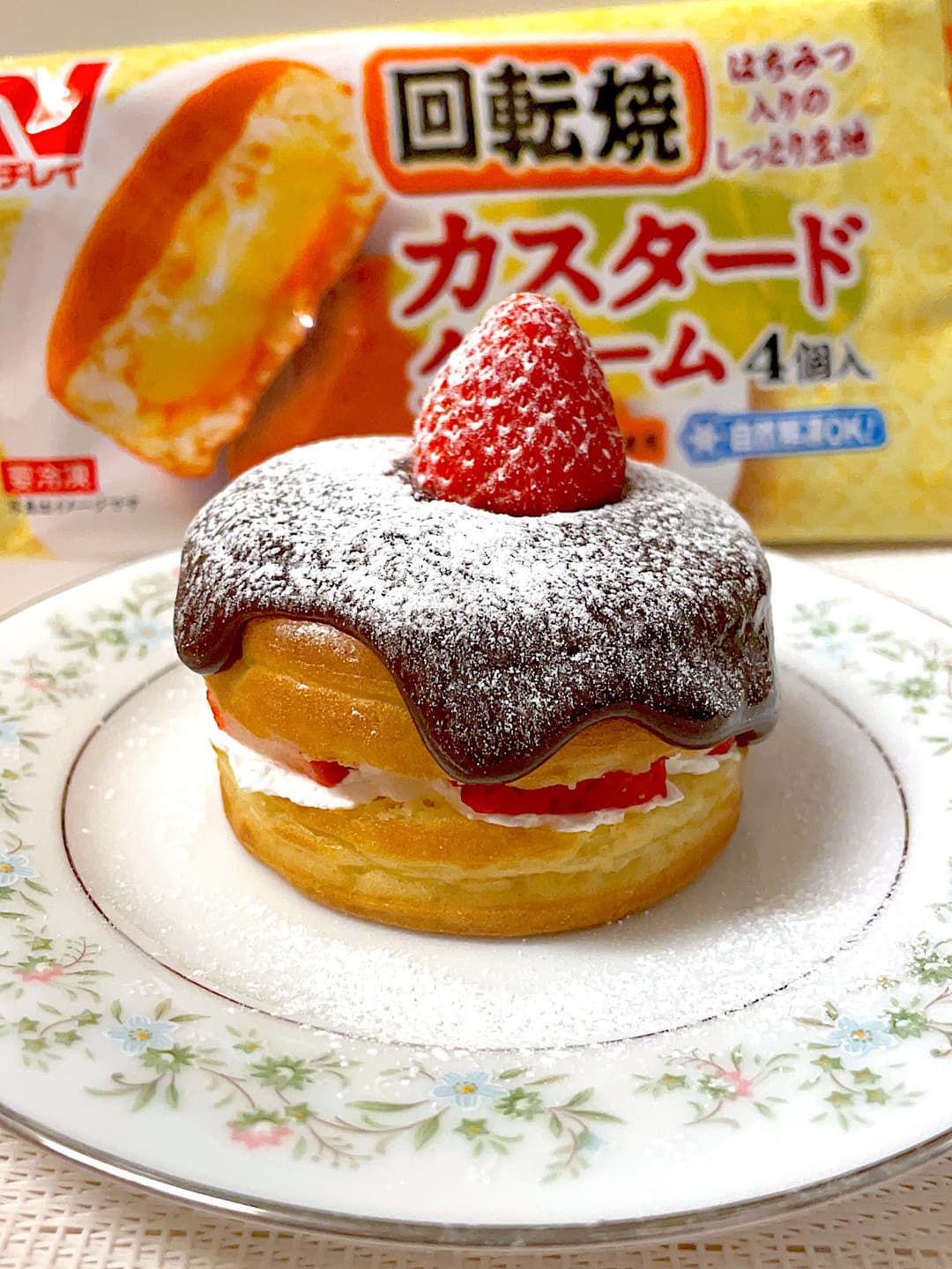 カスタード今川焼の生チョコがけの完成写真