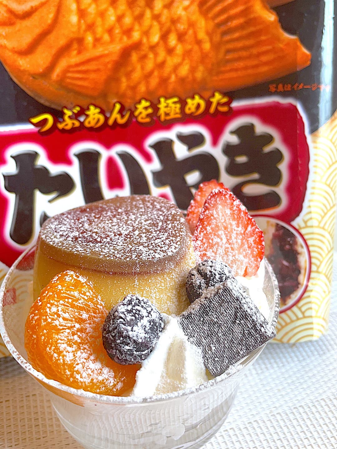たいやきのプリンアラモードの完成写真