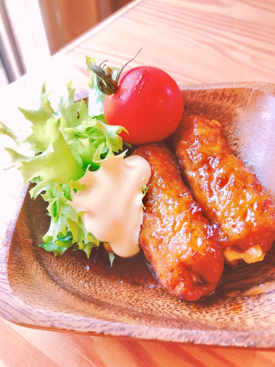肉巻きチーズの照り焼きの完成写真
