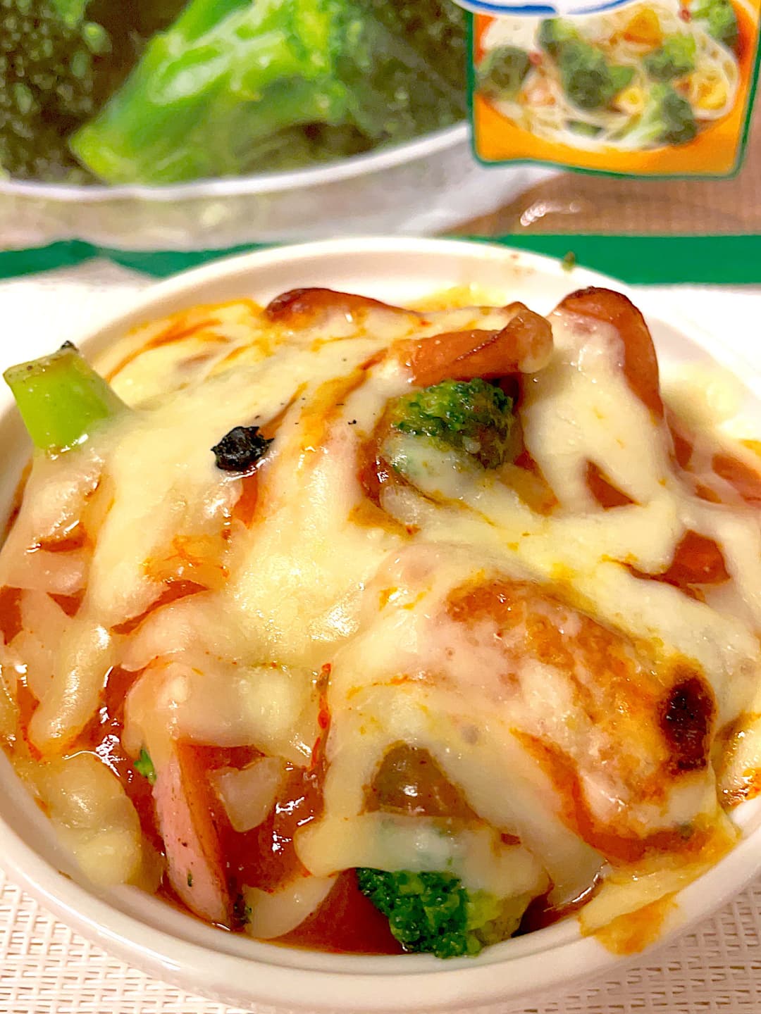 ブロッコリーのナポリタン焼きの完成写真