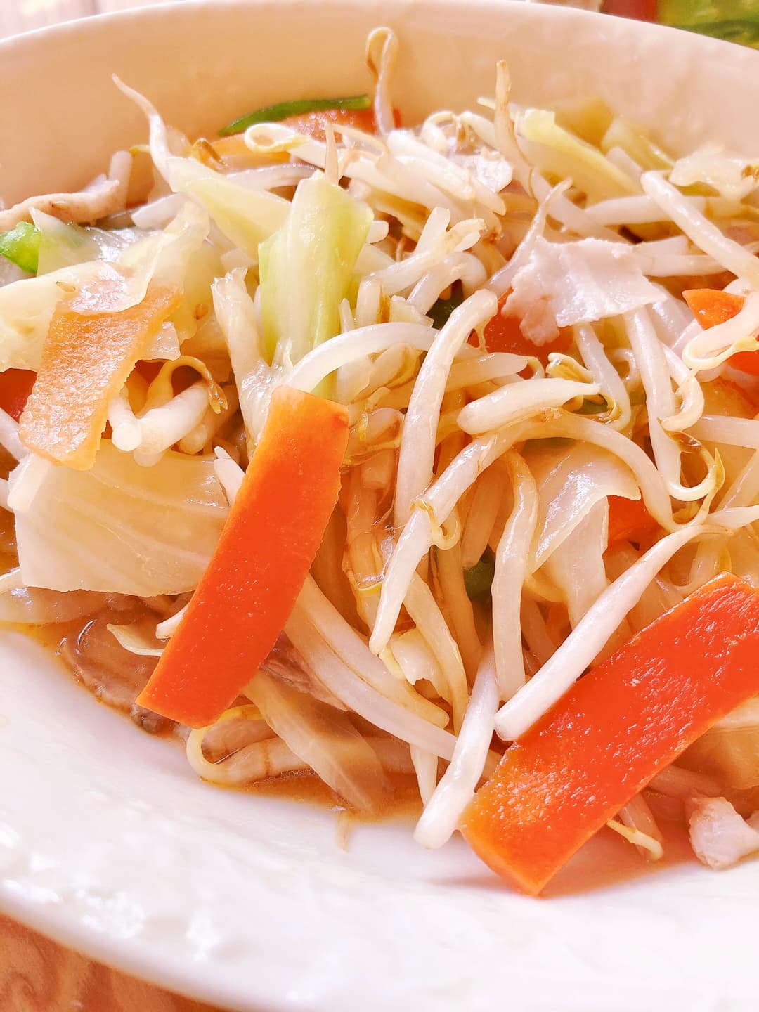 レンジで簡単!肉野菜あんかけの完成写真