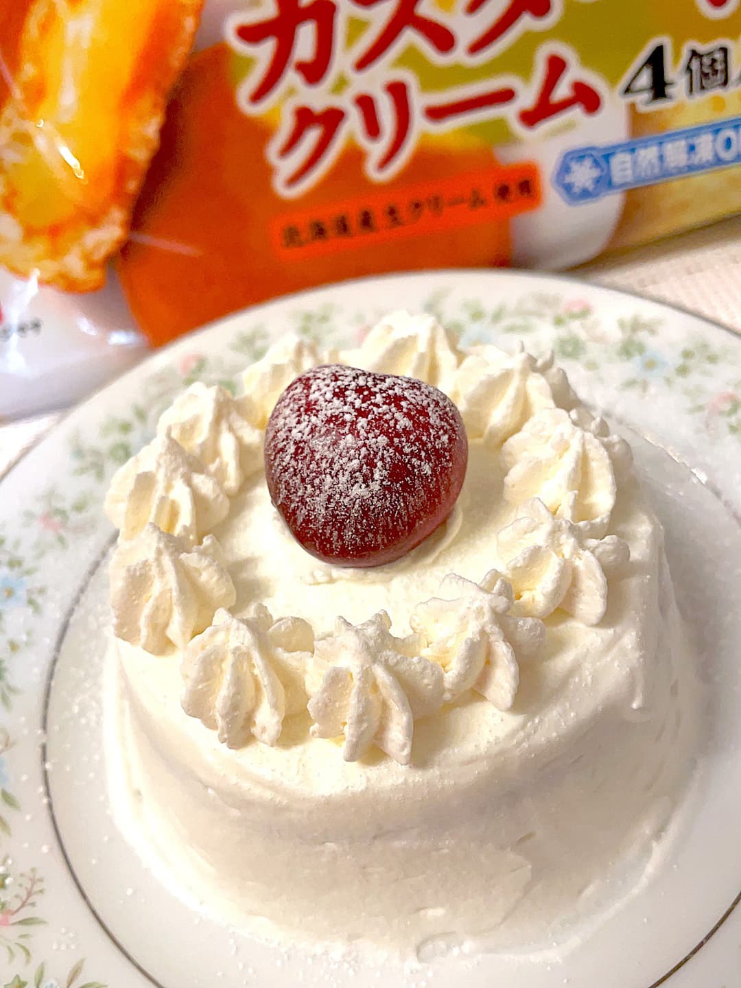 チェリーのショートケーキ風の完成写真