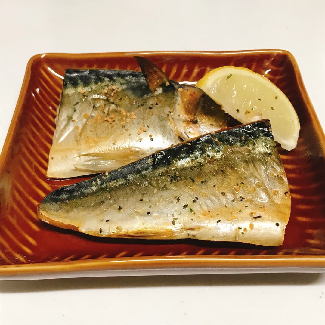 焼さばレモンがけの完成写真