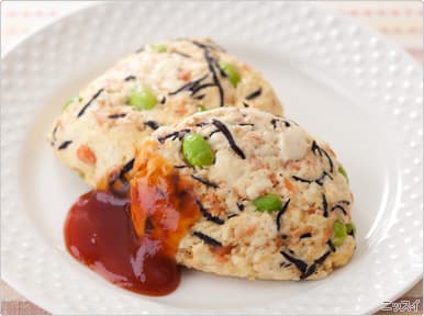 さけと豆腐の蒸しハンバーグの完成写真