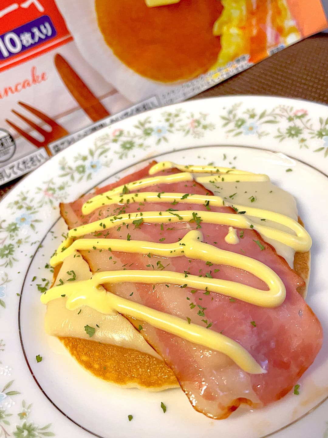 チーズベーコンパンケーキの完成写真