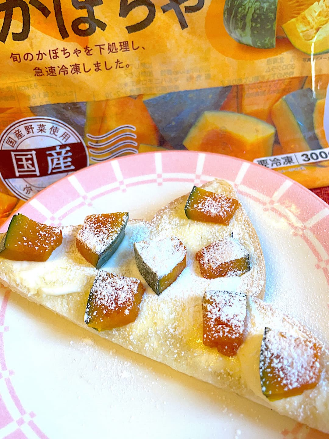 栗かぼちゃのクリチトーストの完成写真