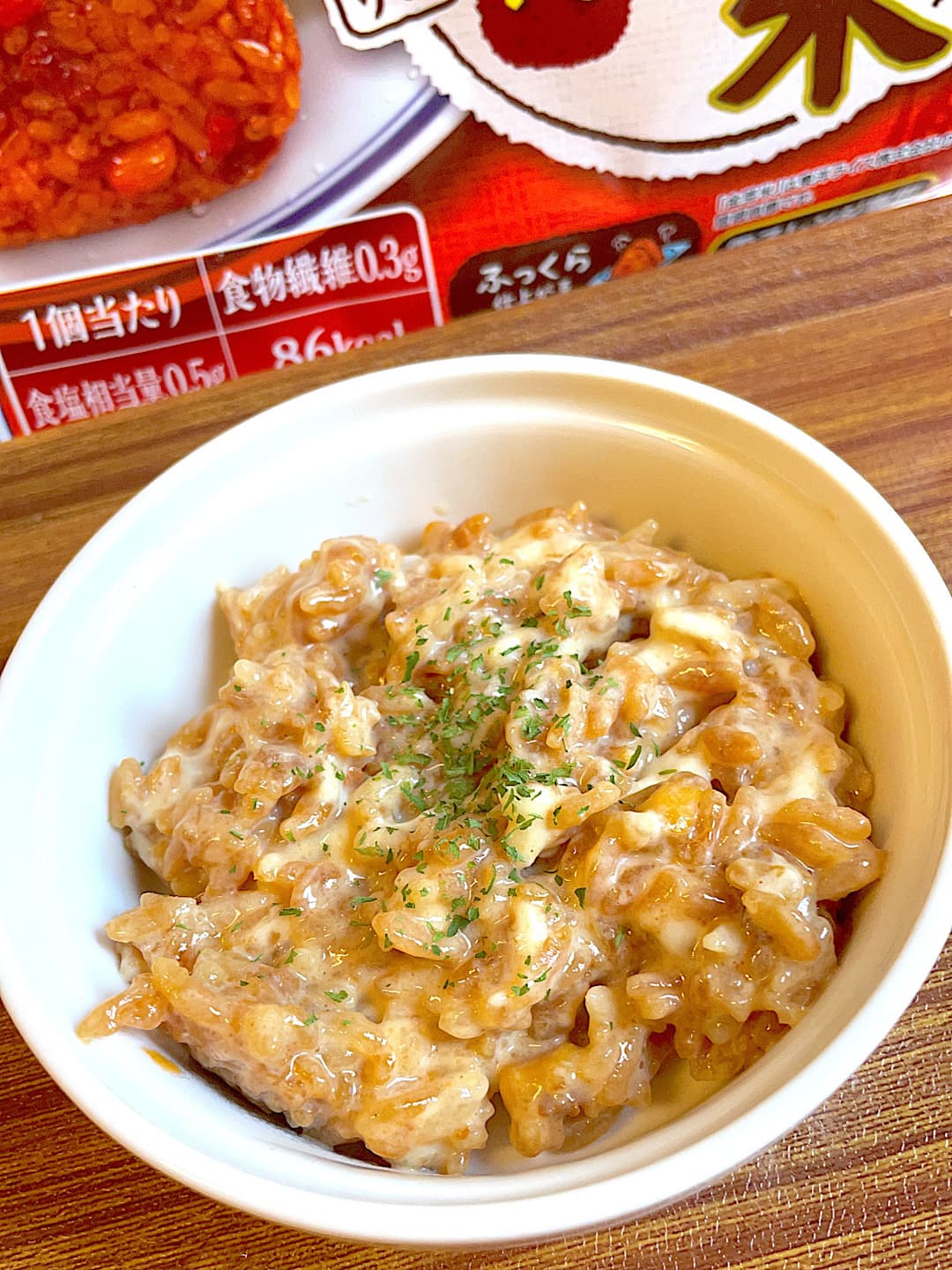牛焼肉ミルクリゾットの完成写真