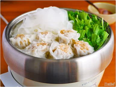 もち豚焼売と大根のリボン鍋の完成写真
