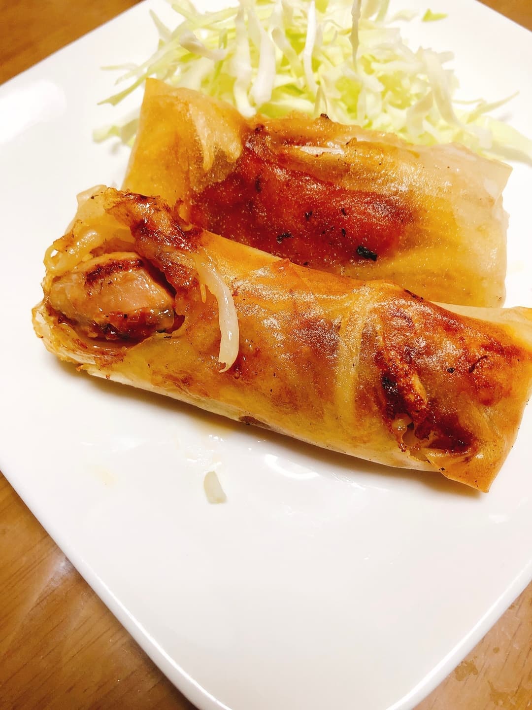 炭火焼鳥で春巻きの完成写真