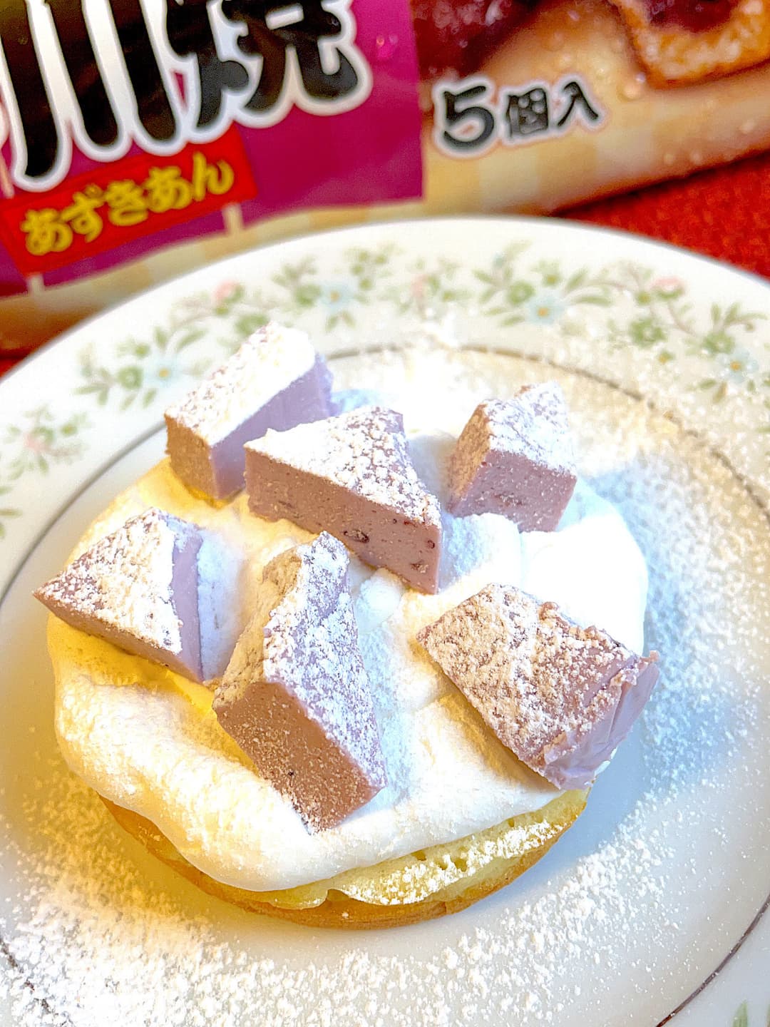 ブルーベリーホイップの今川焼の完成写真