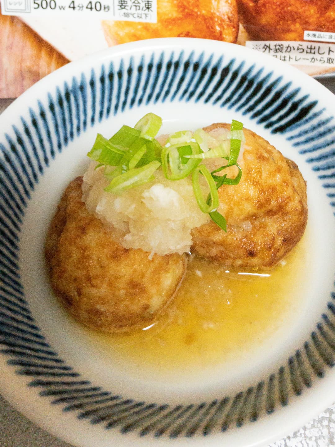 お出汁で食べるたこ焼きの完成写真