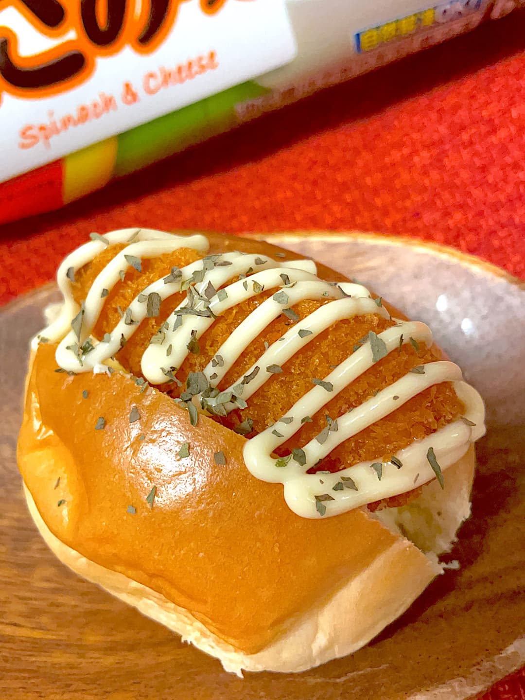 ささみカツのクリチバターロールサンドの完成写真