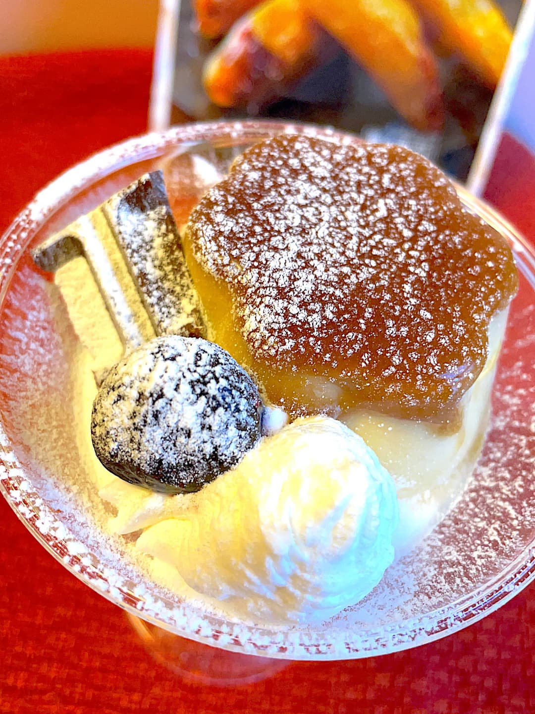 チェリーのプリンアラモードの完成写真