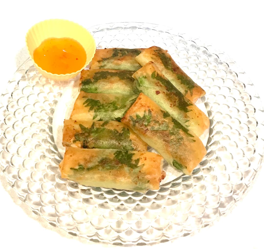 枝豆とえびの春巻きの完成写真