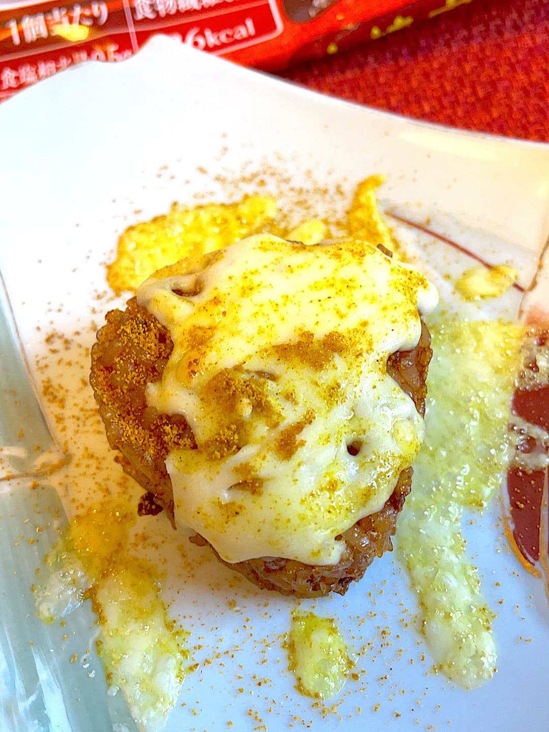チーズカレー風牛焼肉おにぎりの完成写真