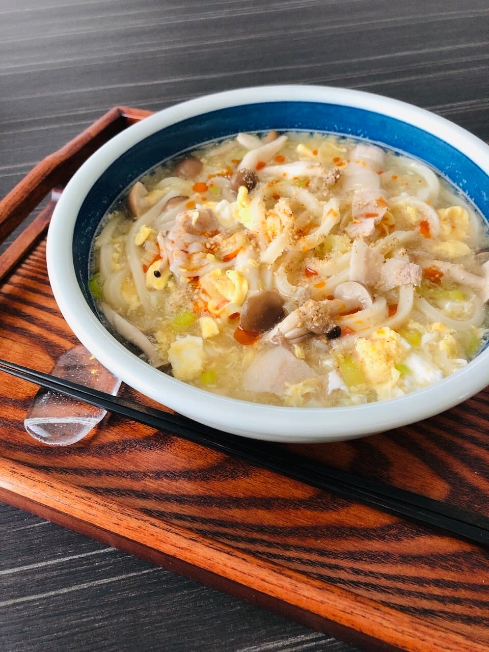 酸辣湯煮込みうどんの完成写真