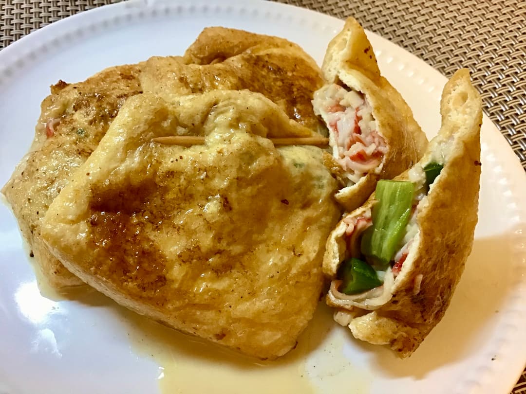オクラとモッツァレラチーズの袋焼きの完成写真