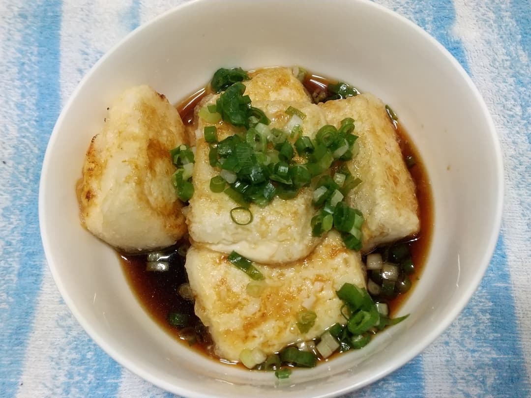 ネギたっぷり揚げ出し豆腐の完成写真
